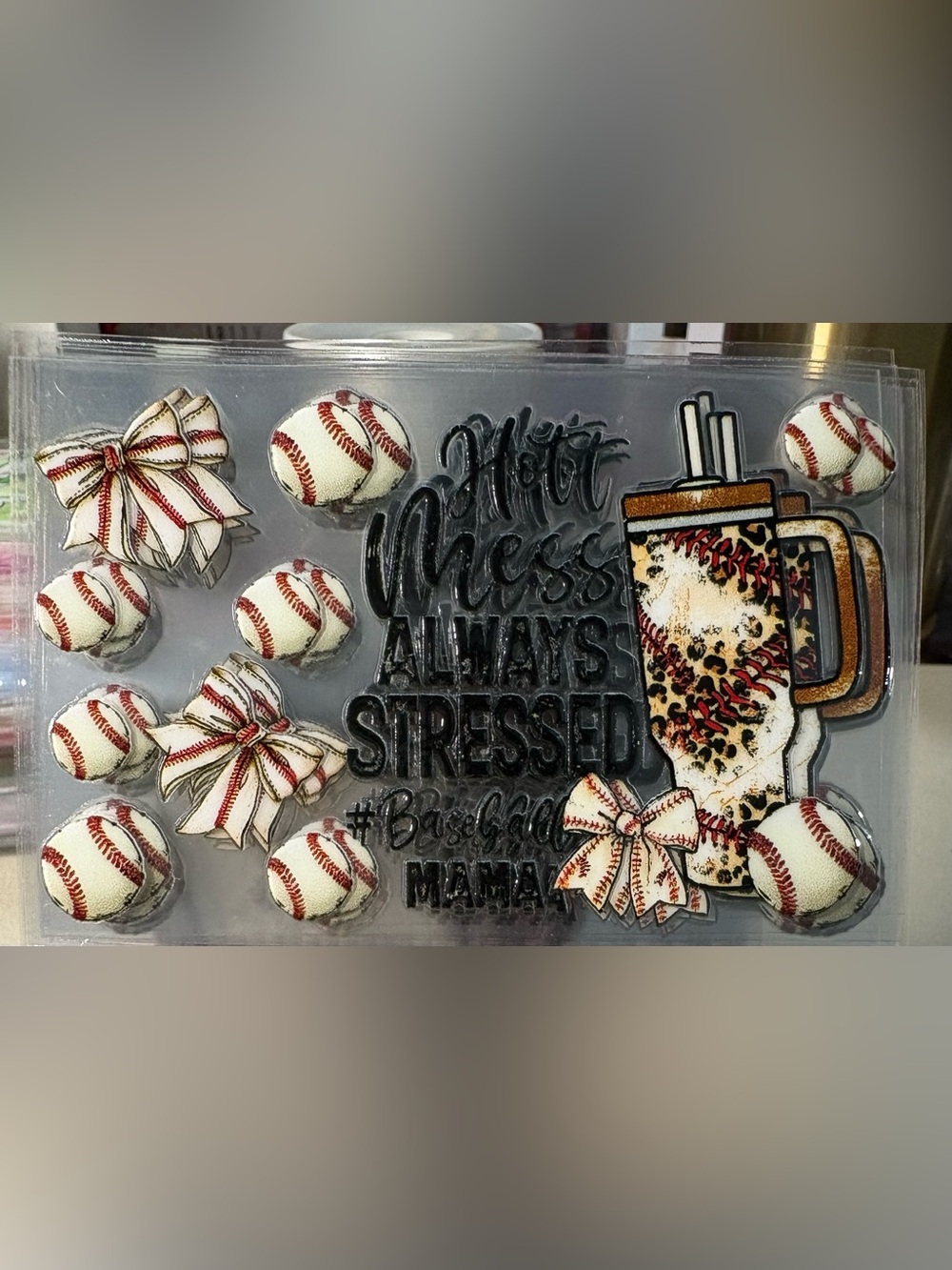 Baseball Mama Decorative Card Sticker